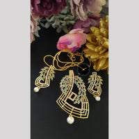 Manisha Jewellery Designer American Diamonds Pendent Set With Sleek Chain Perfect For Party Look