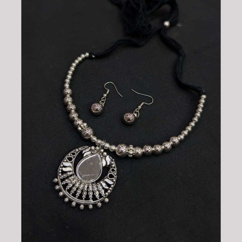 Manisha Jewellery Navratri Elegance Oxidised Necklace Set