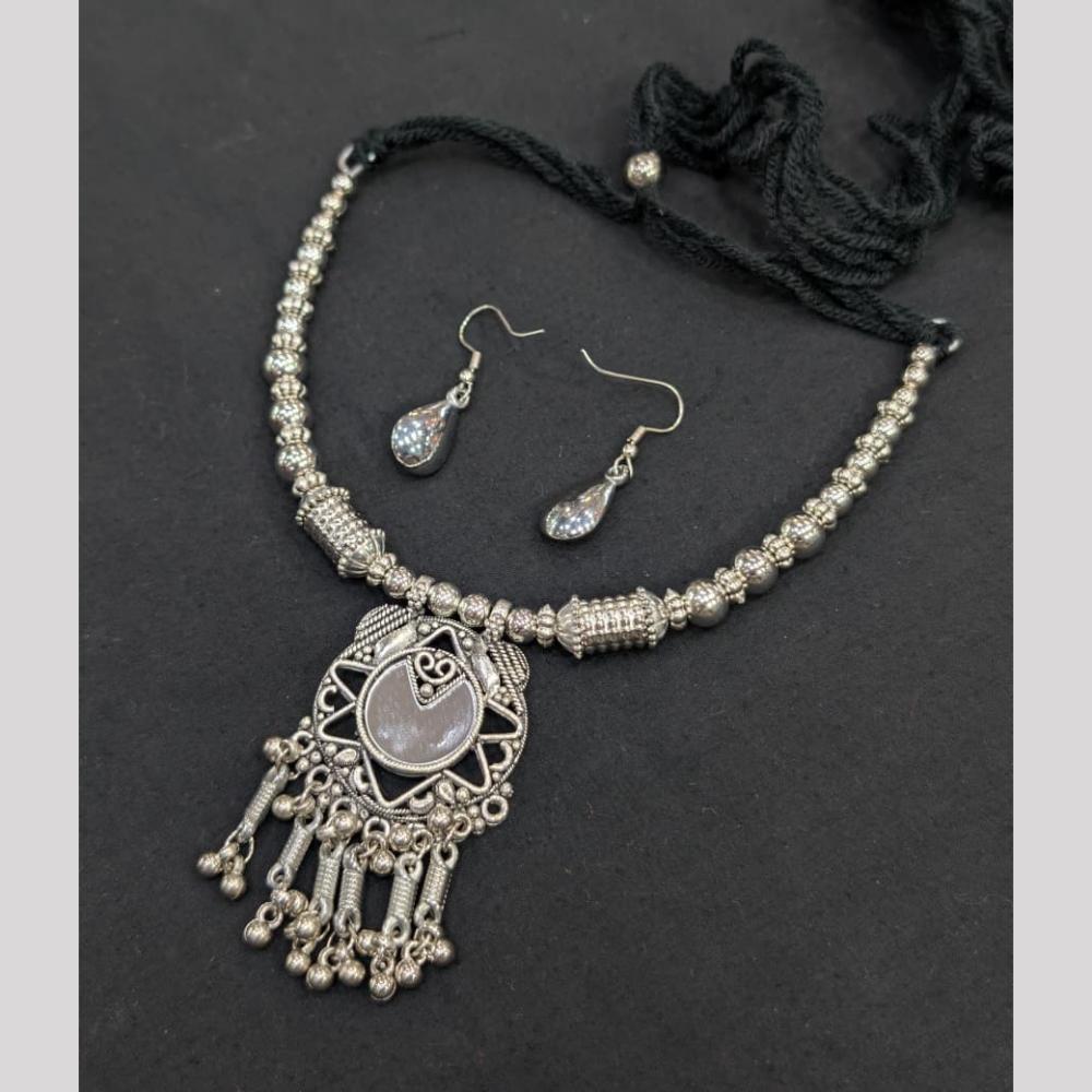 Manisha Jewellery  Limited Edition Navratri Oxidised Necklace Set