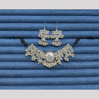 Manisha Jewellery Traditional Oxidised Necklace Set With Sanskrit Engraving 