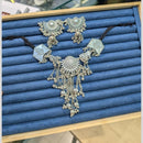 Manisha Jewellery Oxidised Plated Mirror Stone Necklace Set Traditional Ethnic Wear 