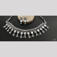 Manisha Jewellery Oxidised Plated Mirror Stone Necklace Set Traditional Ethnic Wear 