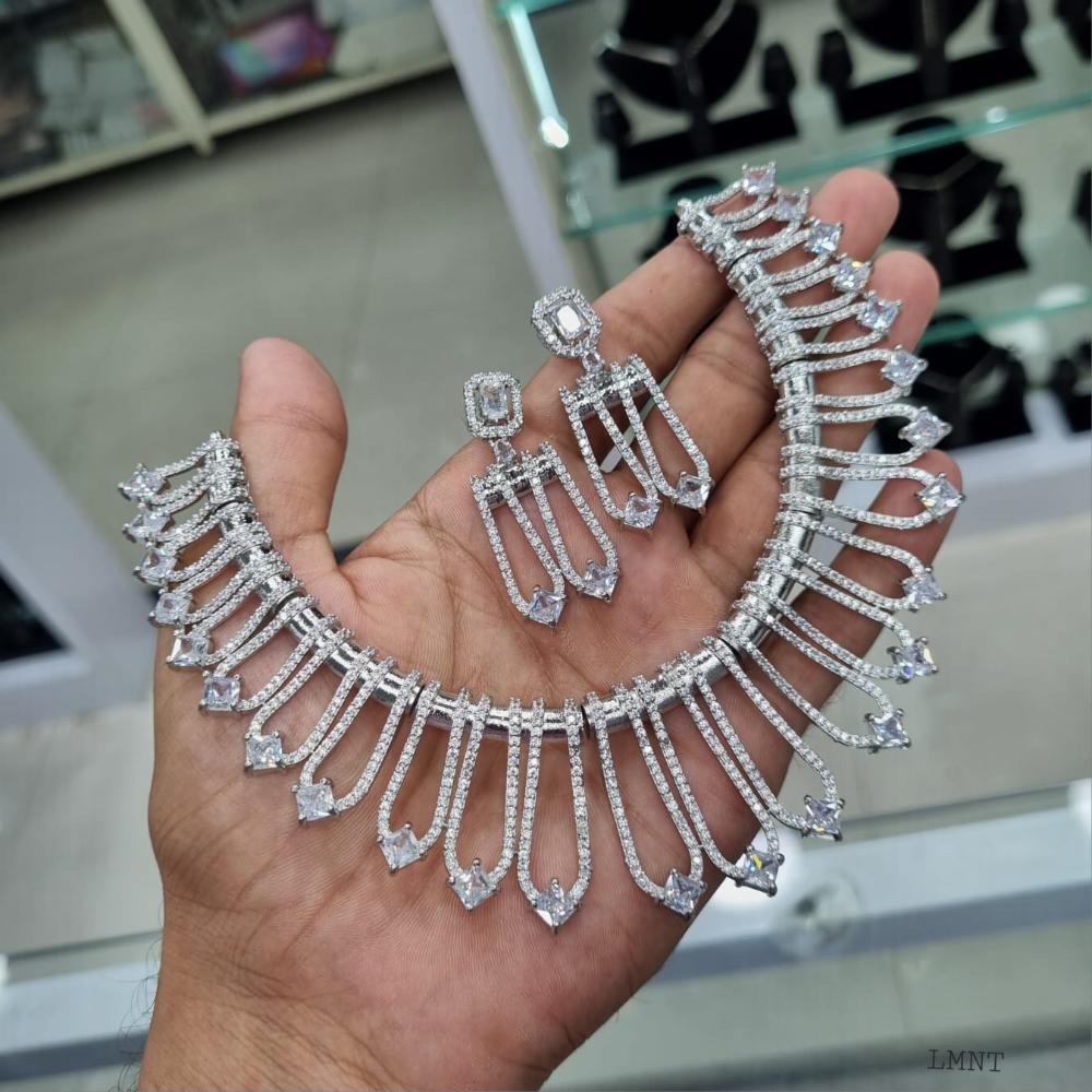 Manisha Jewellery Elegant Austrain Stone Necklace Set Timeless Shine For Every Celebration 