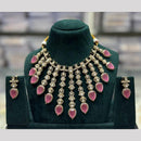 Manisha Jewellery Designer Pota And Austrain Stone Necklace Set Festive Glamour For Ethnic Looks