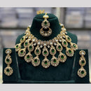 Manisha Jewellery Designer  Pota  And Austrain Stone Necklace Set Ethnic Glamour For Special Events 