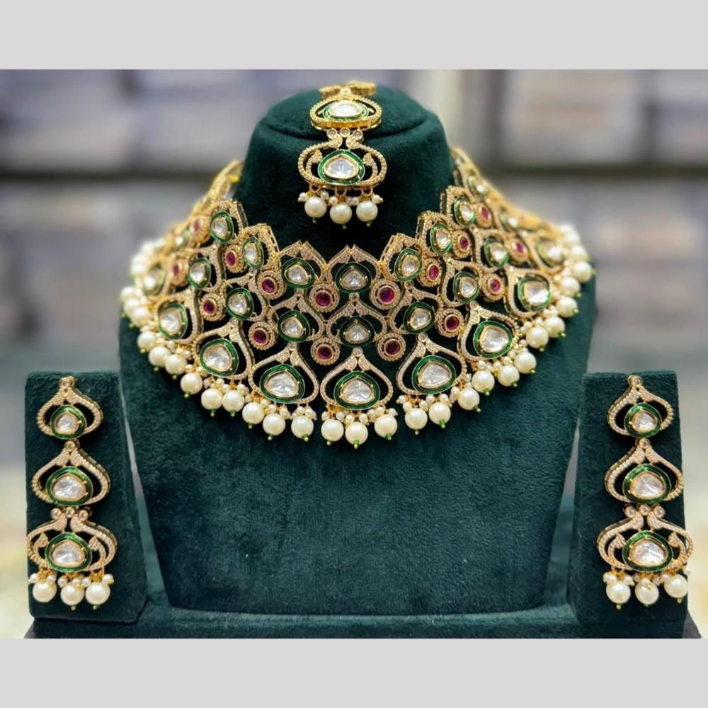 Manisha Jewellery Fshion Forword Kundan And Pearl Necklace Traditional With Modern Twist 