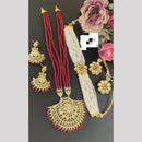 Manisha Jewellery Crystal Stone And Beads Matching Set Stylish Combo For Festive Wear