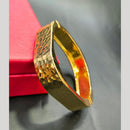 Manisha Jewellery Trendy Hammered Gold Kada with Easy Open Clasp Bracelet