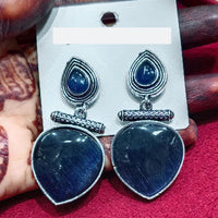 Manisha Jewellery Ethnic Pota Stone Oxidised Dangler Earrings