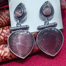 Manisha Jewellery Ethnic Pota Stone Oxidised Dangler Earrings