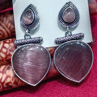 Manisha Jewellery Ethnic Pota Stone Oxidised Dangler Earrings