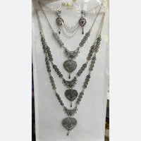 Manisha Jewellery Ethnic Charm Oxidised Necklace Set