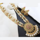 Manisha Jewellery Ethnic Spark Kundan And Pearl Meenakari Necklace Set