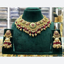 Manisha Jewellery Ethnic Glam Pota Stone And Pearl Necklace Set