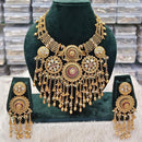 Manisha Jewellery Elegant Gold Plated Kundan & Pearl Necklace Set
