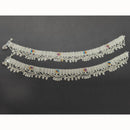 Manisha Jewellery Classic Silver Plated Traditional Payal with Engraved Design for Women & Girls