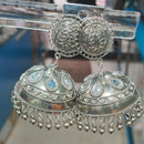 Manisha Jewellery Designer Oxidised Mirror Jhumki Earrings For Navratri And Garba Night