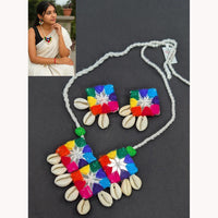 Manisha Jewellery Ethnic Oxidised Mirror Necklace Set