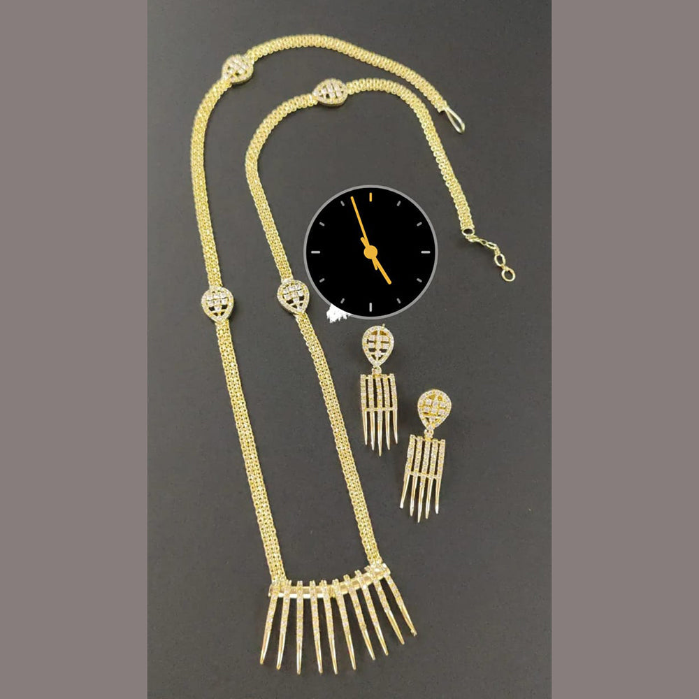 Manisha Jewellery Vintage Look Austrian Stone Long Necklace Set 