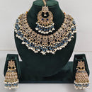 Manisha Jewellery Styled to Shine Crystal Stone And Beads Elegant  Necklace Set
