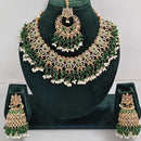 Manisha Jewellery Styled to Shine Crystal Stone And Beads Elegant  Necklace Set