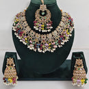 Manisha Jewellery Styled to Shine Crystal Stone And Beads Elegant  Necklace Set