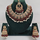 Manisha Jewellery Styled to Shine Crystal Stone And Beads Elegant  Necklace Set