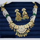 Manisha Jewellery Graceful Polki Kundan & Pearl Necklace set For Wedding Occassions 