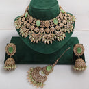 Manisha Jewellery Styled to Shine Crystal Stone And Beads Elegant Choker Necklace Set
