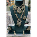 Manisha Jewellery Traditional Pota And Pearl Necklace Combo Set Perfet For Wedding