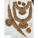 Manisha Jewellery Antique Gold Finish Bridal Necklace Set With Beautiful Kamarband