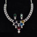 Manisha Jewellery Radiant American Diamond Necklace Set For Special Occassions