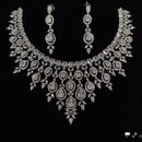 Manisha Jewellery Radiant American Diamond Necklace Set For Special Occassions