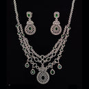 Manisha Jewellery Dazzling American Diamond Long Necklace Set