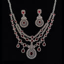 Manisha Jewellery Dazzling American Diamond Long Necklace Set