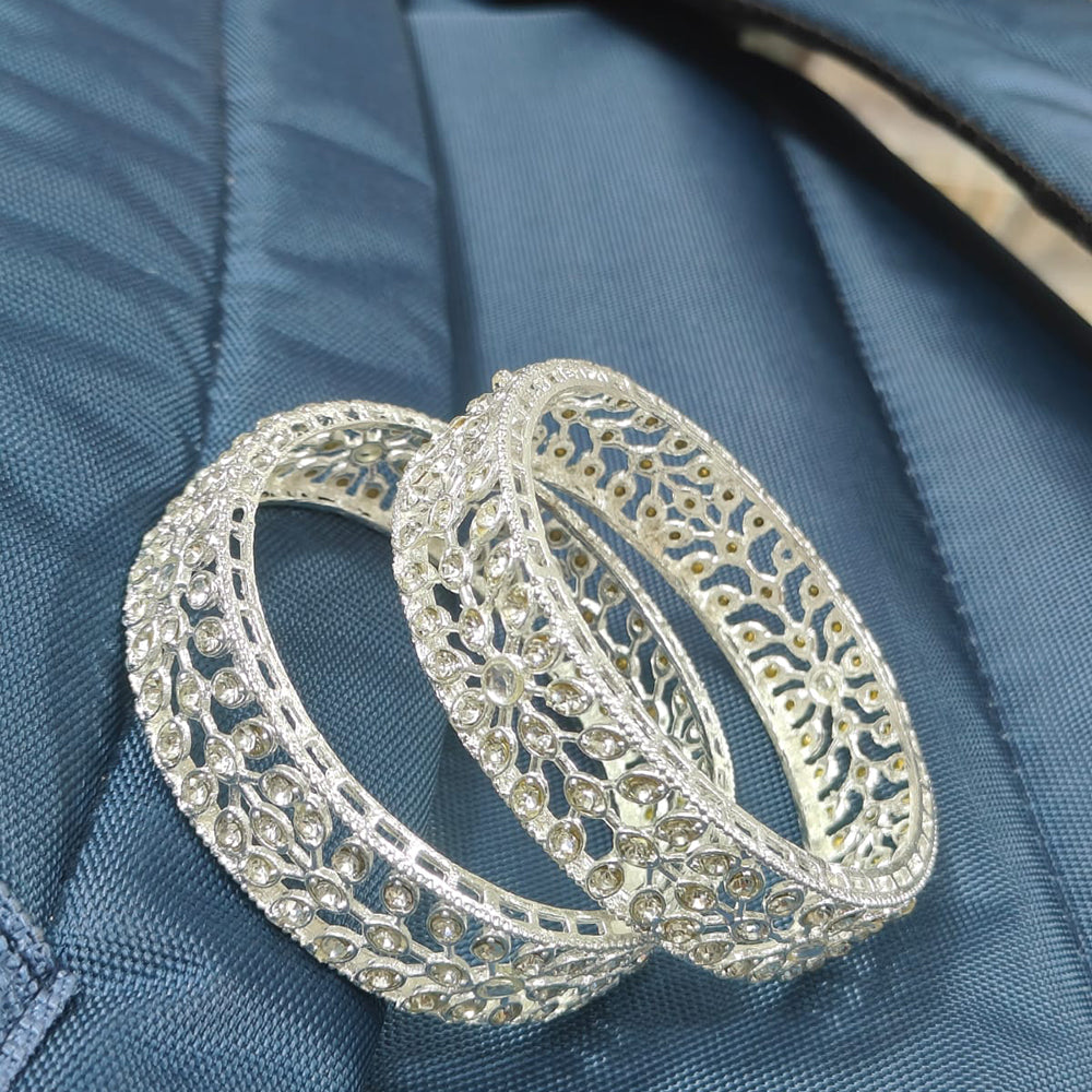 Manisha Jewellery Designer Crystal Stone Bangles For Wedding Wear
