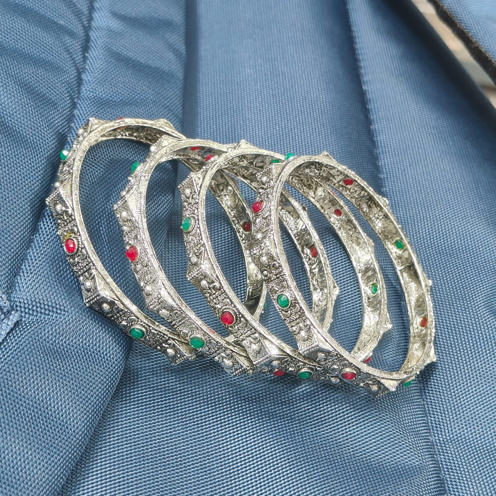 Manisha Jewellery Oxidised Plated Bangles Set For Navratri And Garba Night