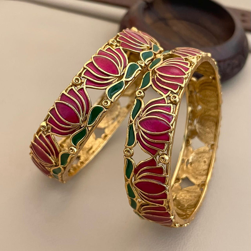 Manisha Jewellery Elegant Pota Stone Bangles Set Perfect For Wedding Wear