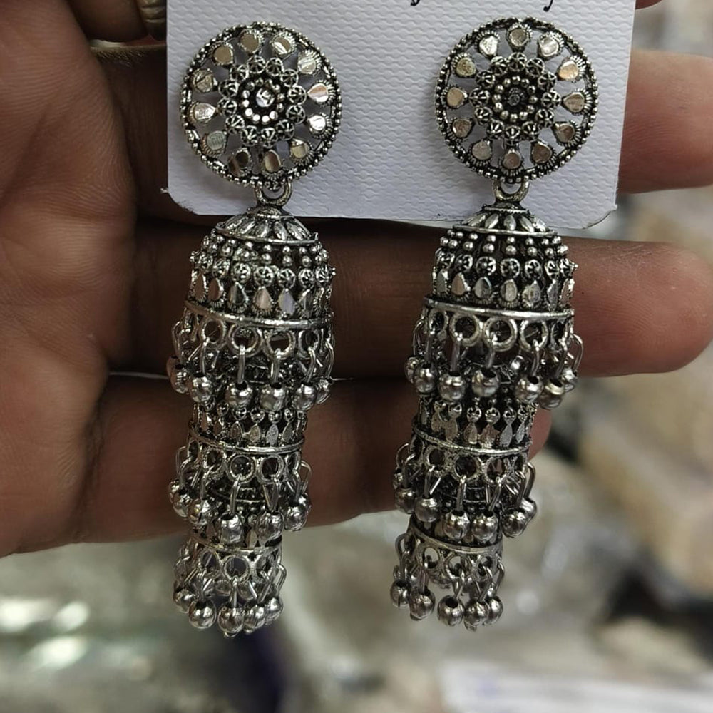 Manisha Jewellery Designer Oxidised Jhumki Earrings For Navratri And Garba Night