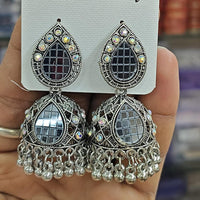 Manisha Jewellery Designer Oxidised Jhumki Earrings For Navratri And Garba Night
