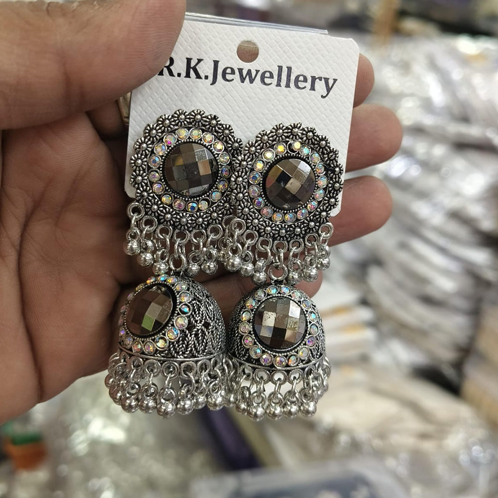 Manisha Jewellery Designer Oxidised Jhumki Earrings For Navratri And Garba Night