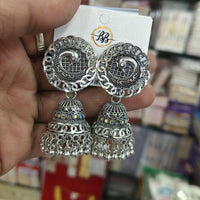 Manisha Jewellery Designer Oxidised Jhumki Earrings For Navratri And Garba Night