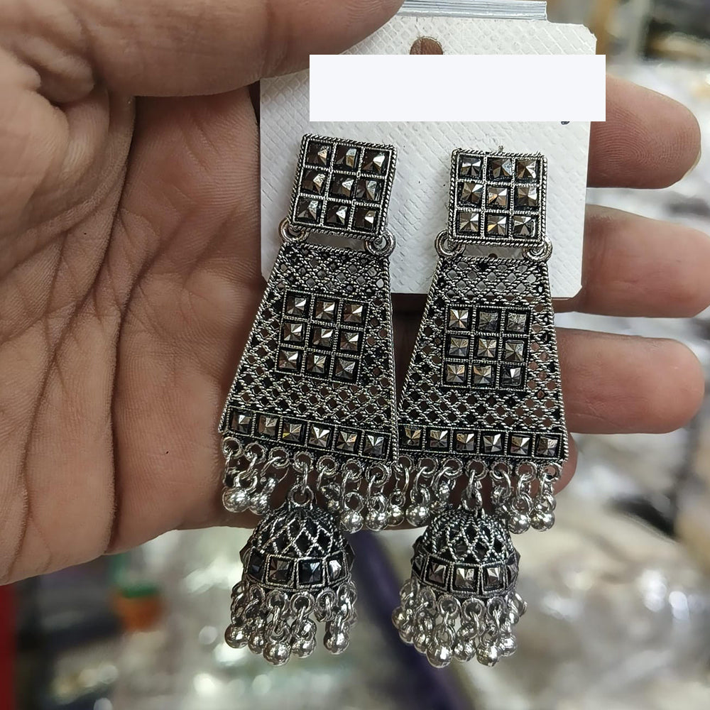Manisha Jewellery Designer Oxidised Jhumki Earrings For Navratri And Garba Night