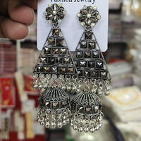 Manisha Jewellery Designer Oxidised Jhumki Earrings For Navratri And Garba Night