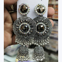 Manisha Jewellery Designer Oxidised Jhumki Earrings For Navratri And Garba Night