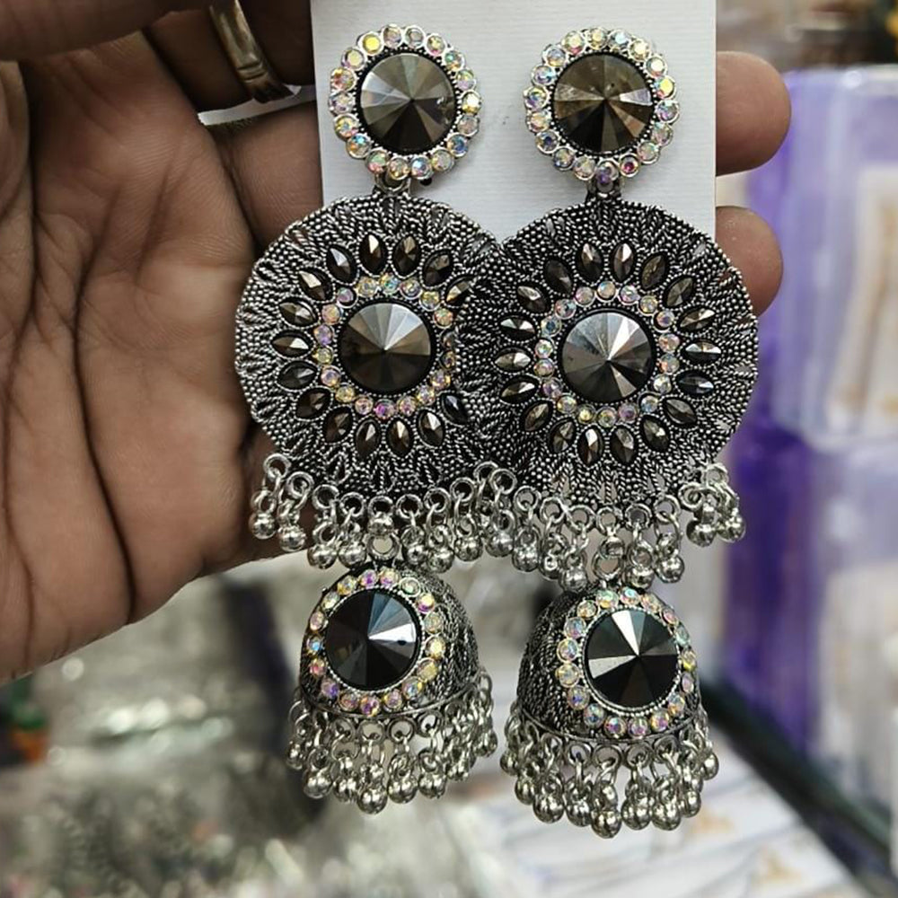 Manisha Jewellery Designer Oxidised Jhumki Earrings For Navratri And Garba Night