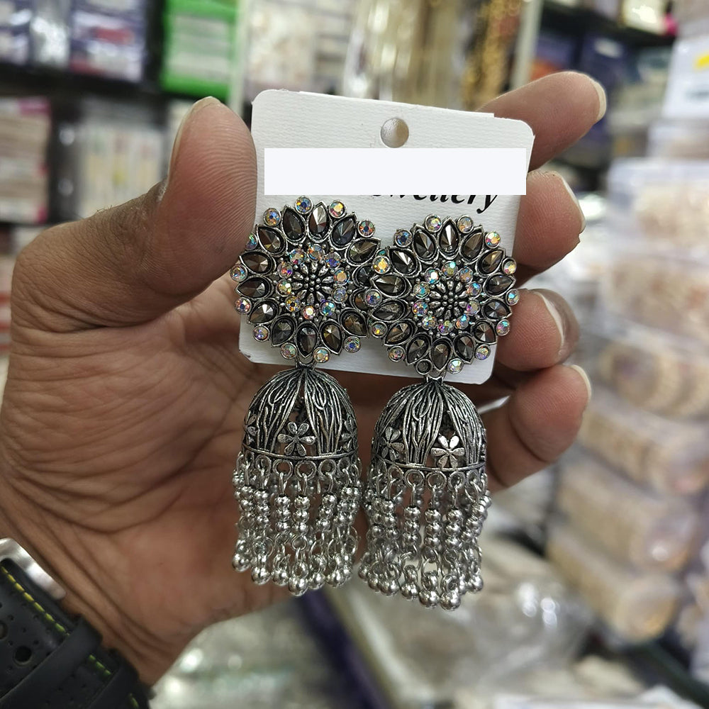 Manisha Jewellery Designer Oxidised Jhumki Earrings For Navratri And Garba Night