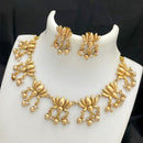 Manisha Jewellery Handcrafted Ethnic Gold Necklace Set with Elegant Lotus Detailing for Cultural Functions