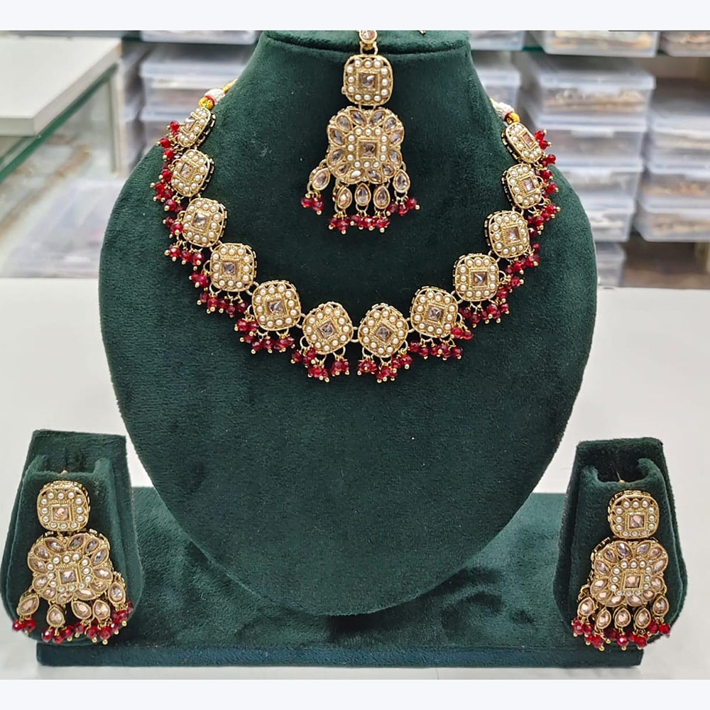 Manisha Jewellery Majestic Austrian Stone And Pearl Necklace Set For All Occassions 