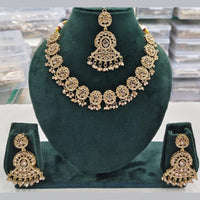 Manisha Jewellery Majestic Austrian Stone And Pearl Necklace Set For All Occassions 